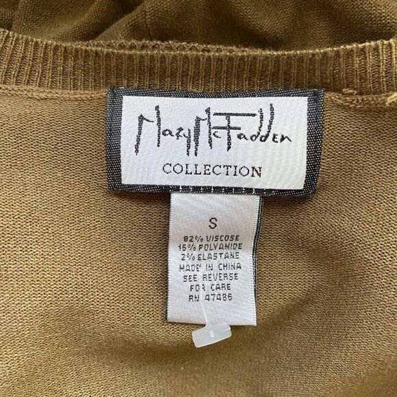 Mary McFadden Brown Sweater SZ S NWOT - Picture 6 of 8